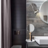 Kinkiet niklowana lampa ścienna IP22 łazienka salon z żarówką GU10 LED 3W [Artp]